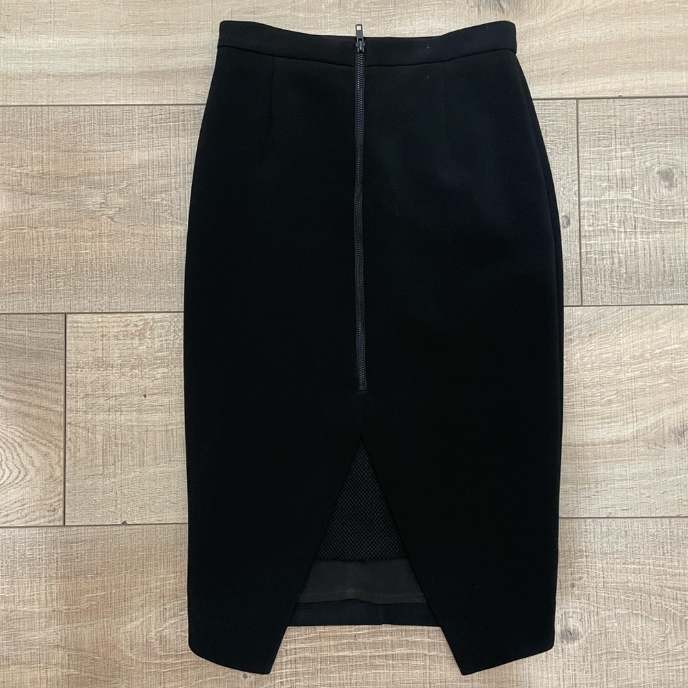 White Suede Australia Front Zip Skirt